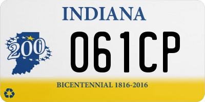 IN license plate 061CP