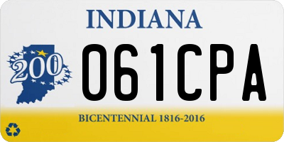 IN license plate 061CPA