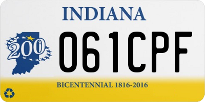 IN license plate 061CPF