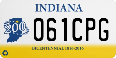IN license plate 061CPG