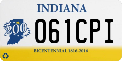 IN license plate 061CPI