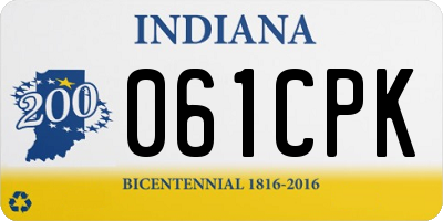 IN license plate 061CPK