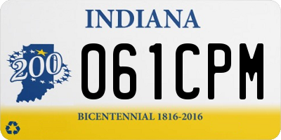 IN license plate 061CPM