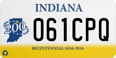IN license plate 061CPQ