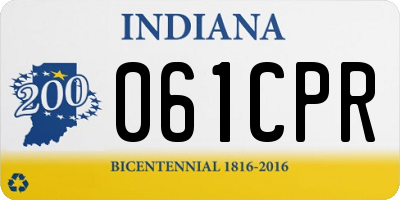 IN license plate 061CPR