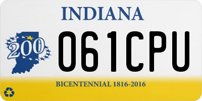 IN license plate 061CPU