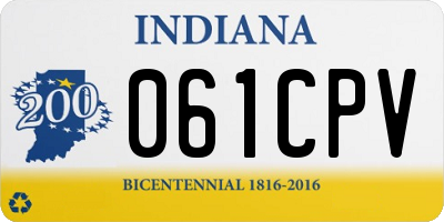 IN license plate 061CPV