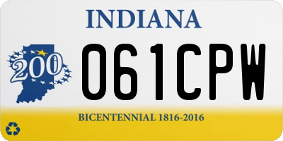 IN license plate 061CPW