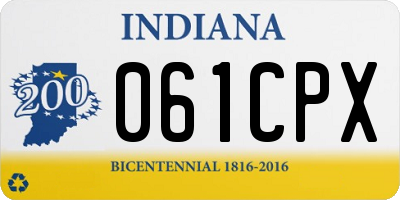 IN license plate 061CPX