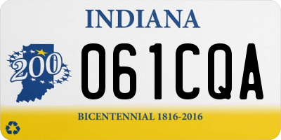 IN license plate 061CQA