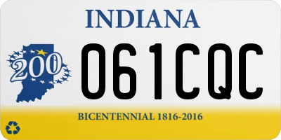 IN license plate 061CQC