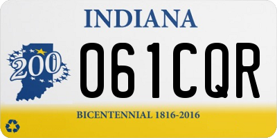 IN license plate 061CQR