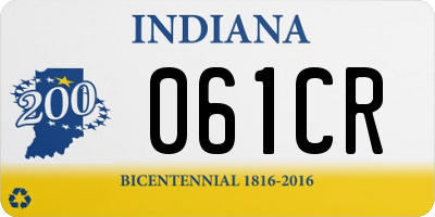 IN license plate 061CR