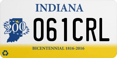 IN license plate 061CRL