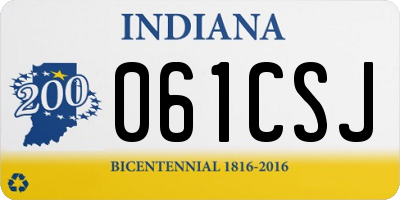 IN license plate 061CSJ