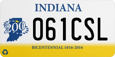IN license plate 061CSL