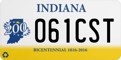 IN license plate 061CST