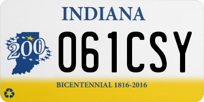 IN license plate 061CSY