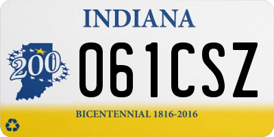 IN license plate 061CSZ