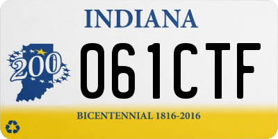 IN license plate 061CTF