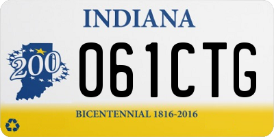 IN license plate 061CTG