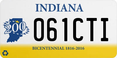 IN license plate 061CTI