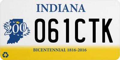 IN license plate 061CTK