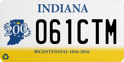 IN license plate 061CTM