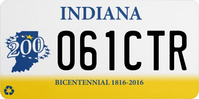 IN license plate 061CTR
