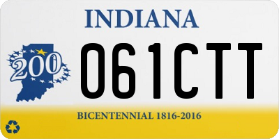 IN license plate 061CTT