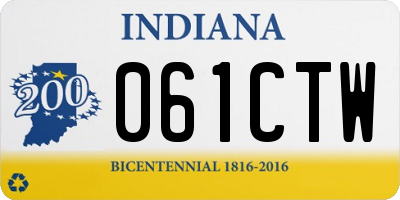 IN license plate 061CTW