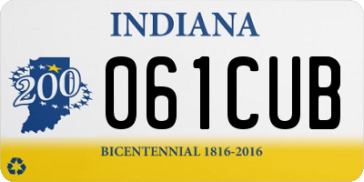 IN license plate 061CUB