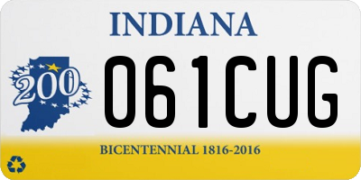 IN license plate 061CUG