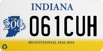 IN license plate 061CUH
