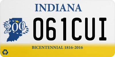 IN license plate 061CUI