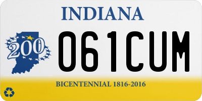 IN license plate 061CUM
