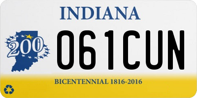 IN license plate 061CUN