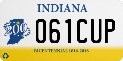IN license plate 061CUP