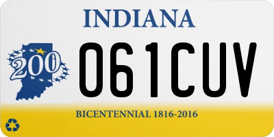 IN license plate 061CUV