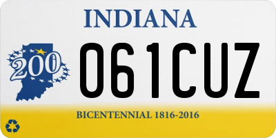 IN license plate 061CUZ