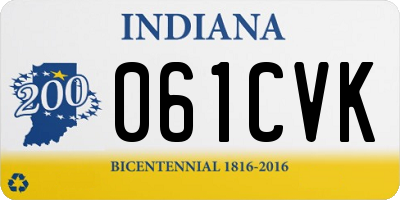 IN license plate 061CVK