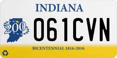 IN license plate 061CVN