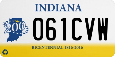 IN license plate 061CVW