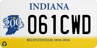 IN license plate 061CWD