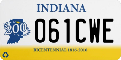IN license plate 061CWE