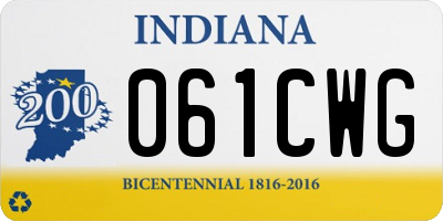 IN license plate 061CWG