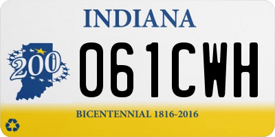 IN license plate 061CWH