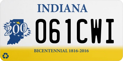 IN license plate 061CWI