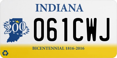 IN license plate 061CWJ