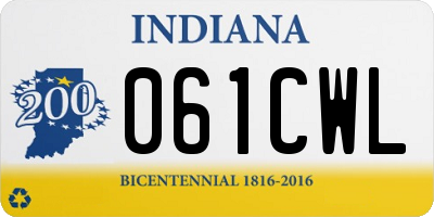 IN license plate 061CWL